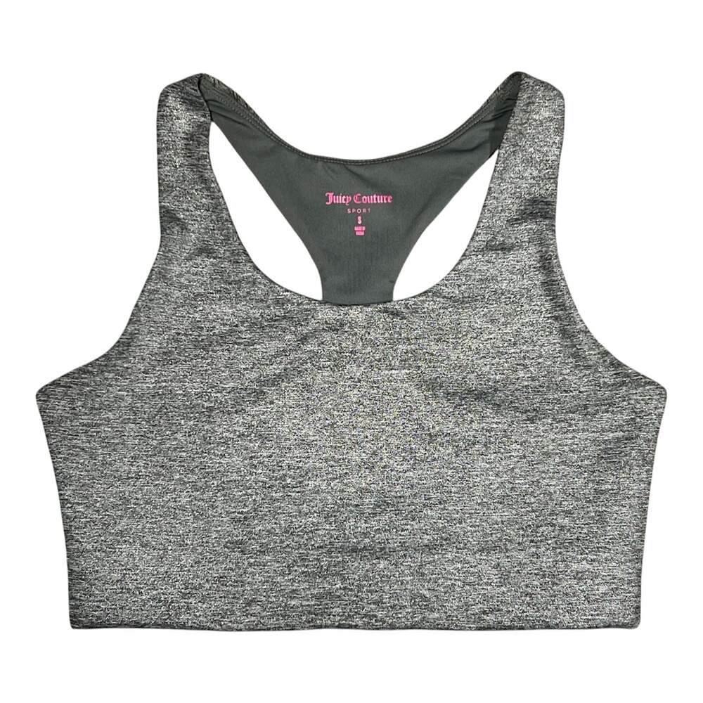 Juicy Couture Sport Racerback Sports Bra Gray Size S